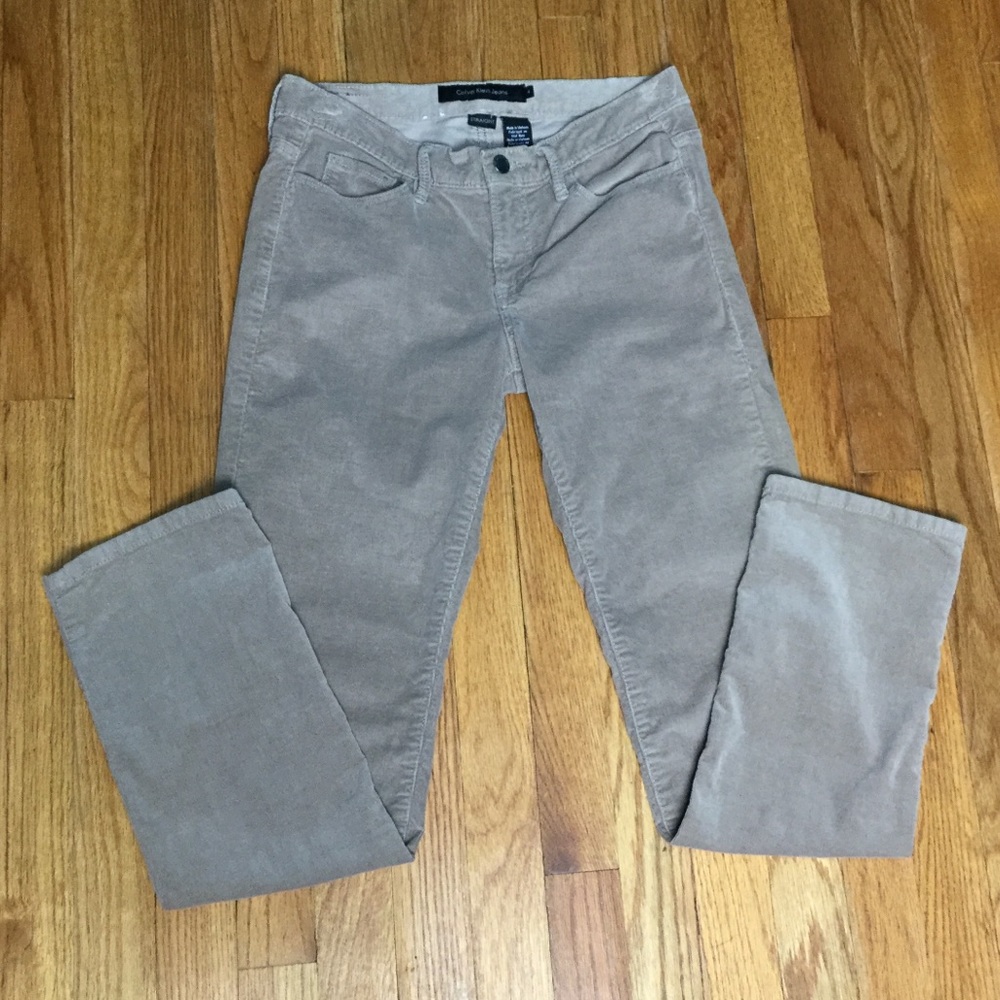 Calvin Klein 4 Corduroy Jeans Pants Khaki NWOT